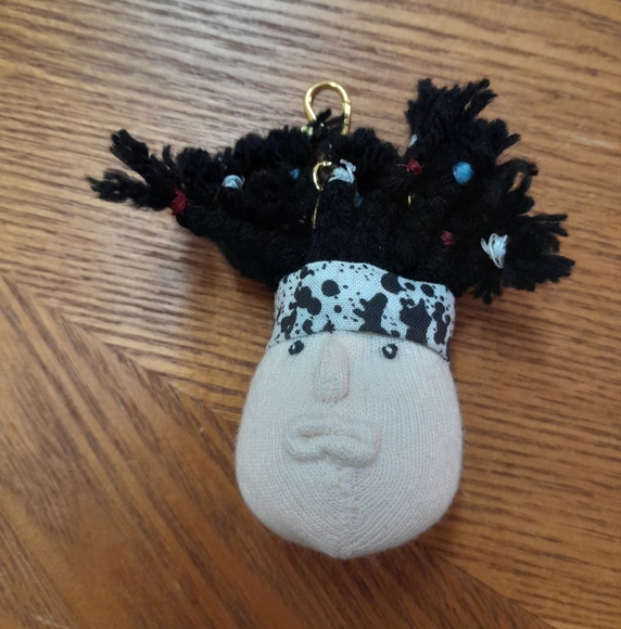 Handmade Unique Cream & Black Yo-head  Keychain Size:OS   Handmade - Picture 1 of 3